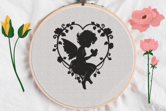 Angel Fairy Heart Shape Valentine Embroidery Review