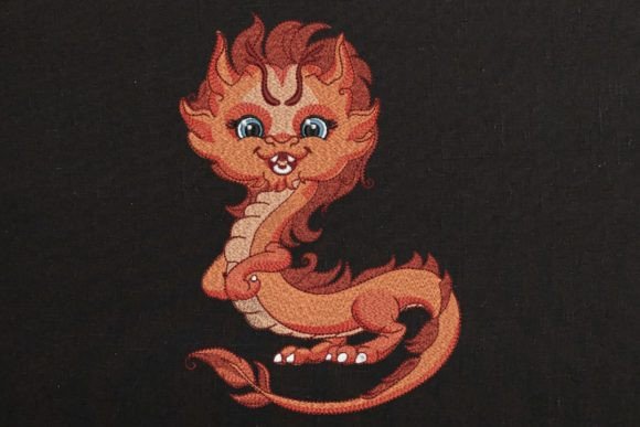 Cute Orange Baby Dragon on Black Review