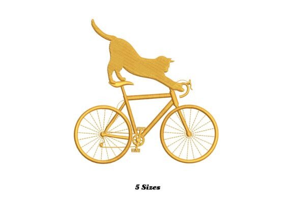Funny Cat on Bicycle Embroidery Design Review