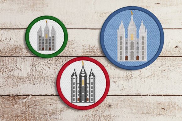 LDS Salt Lake Temple ITH Round Patch
