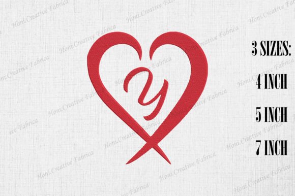 Letter Y with Heart Valentine s Day